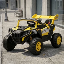 Детский электромобиль багги M 6347EBLR-6 желтый с мягким сиденьем
